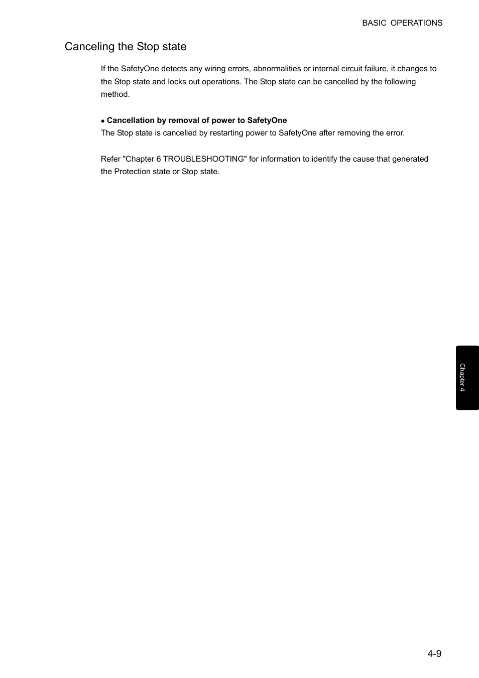 Canceling the stop state | IDEC FS1A Controller User Manual | Page 47 / 400