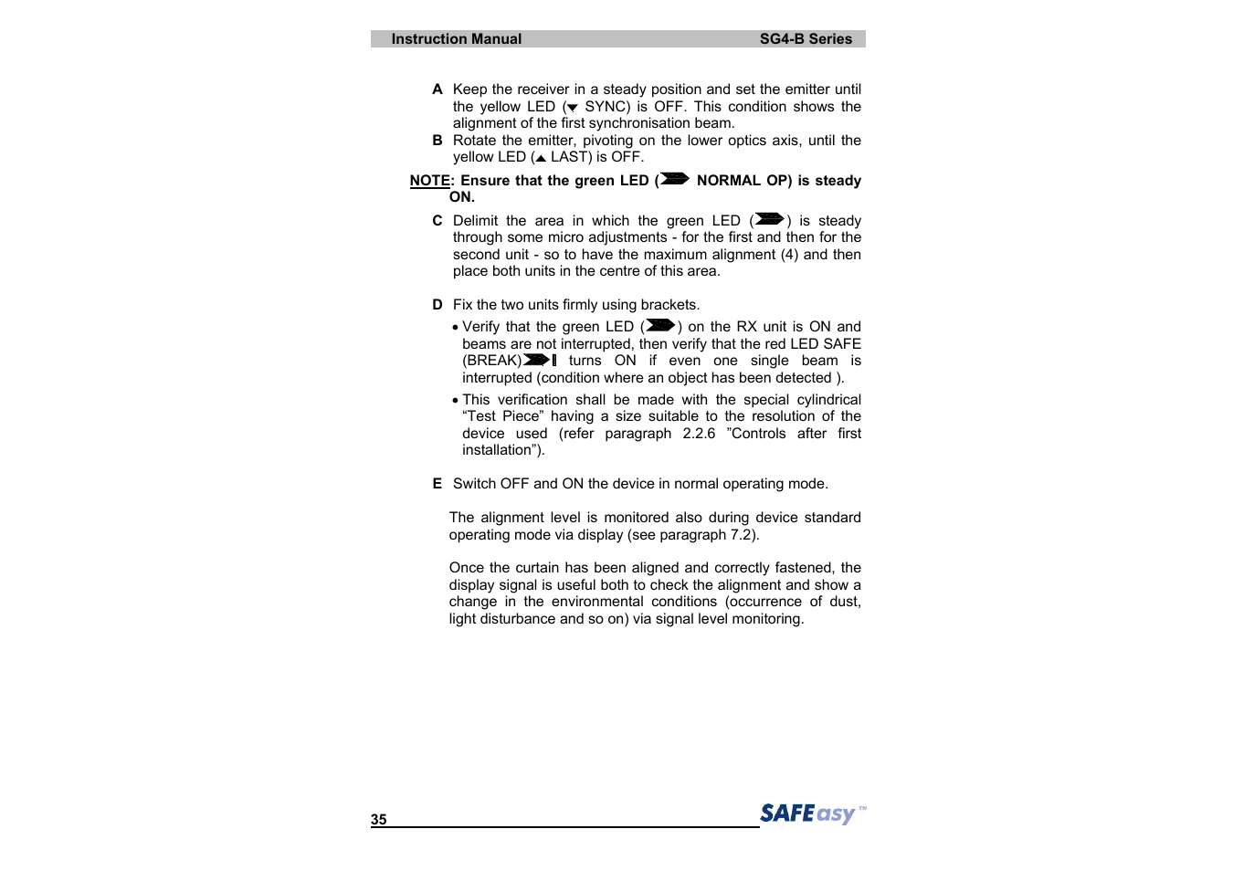 IDEC SG4 Type 4 Finger & Hand User Manual | Page 39 / 66