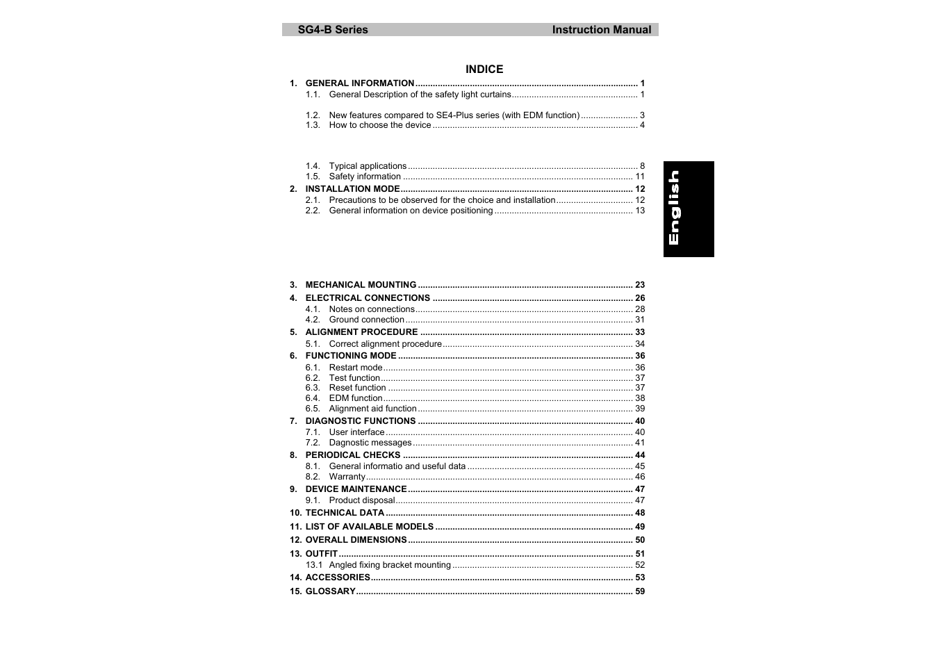 IDEC SG4 Type 4 Finger & Hand User Manual | Page 4 / 66