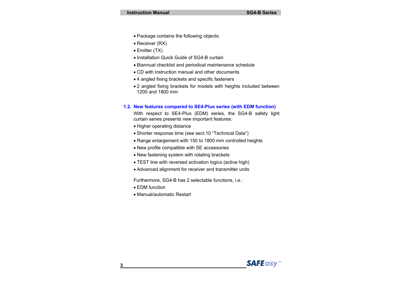 IDEC SG4 Type 4 Finger & Hand User Manual | Page 7 / 66