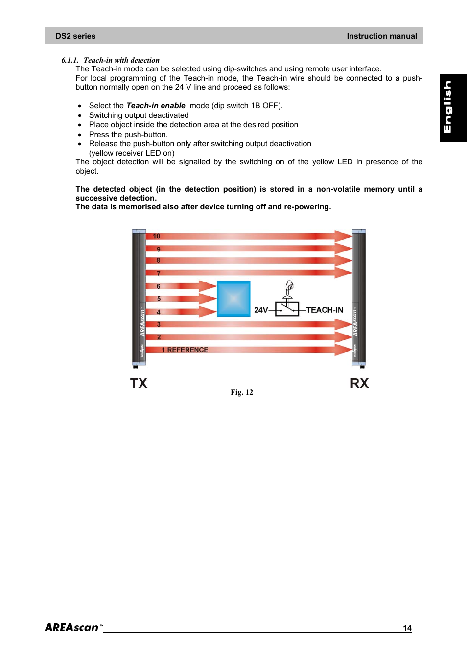 Teach-in with detection | IDEC DS2_Series User Manual | Page 15 / 45
