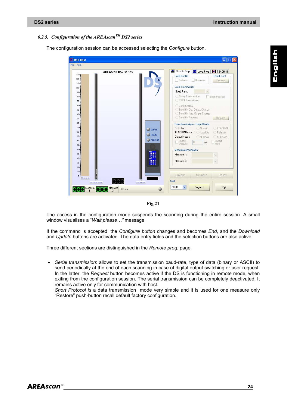 Configuration of the areascan ds2 series | IDEC DS2_Series User Manual | Page 25 / 45