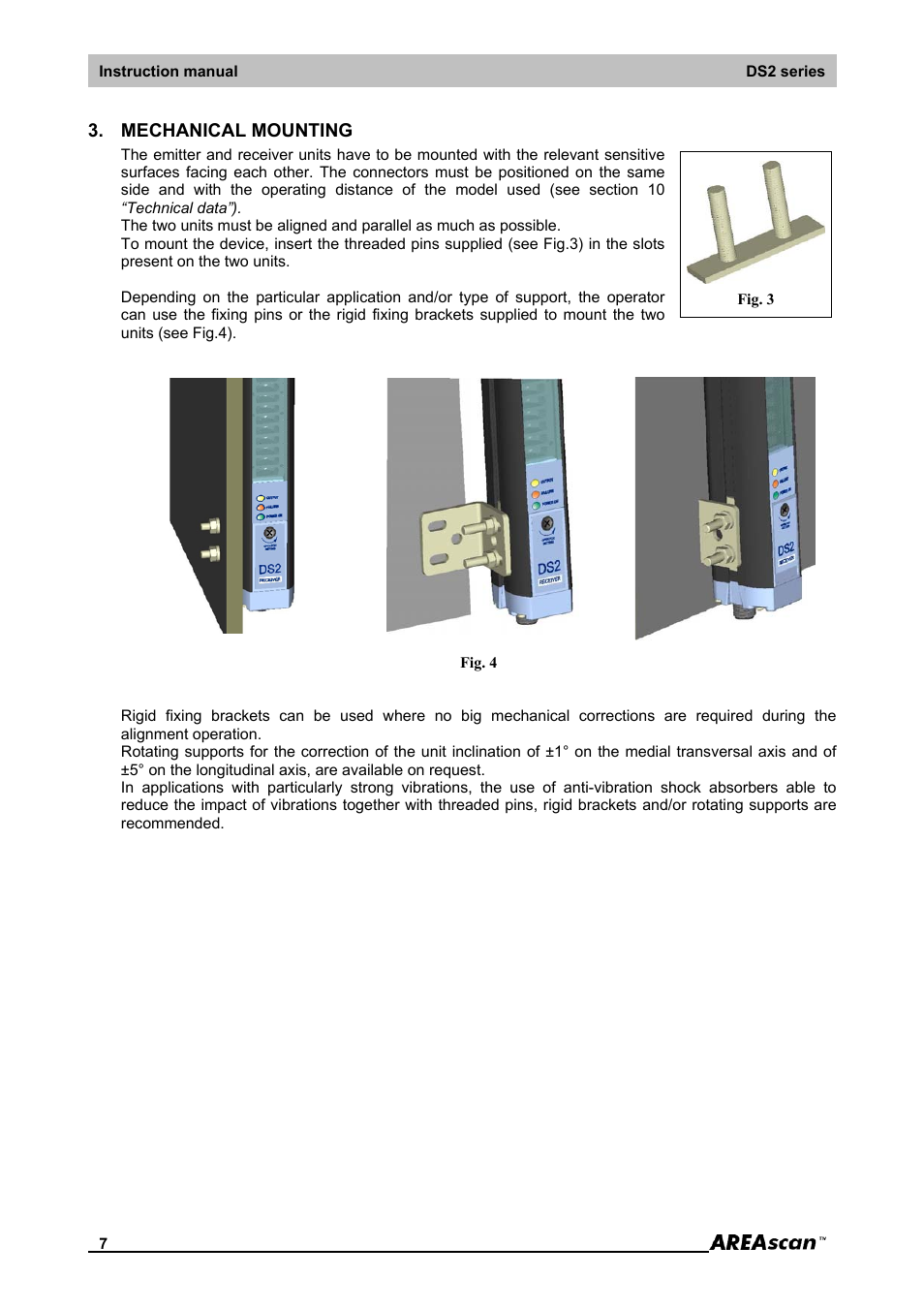 Mechanical mounting | IDEC DS2_Series User Manual | Page 8 / 45