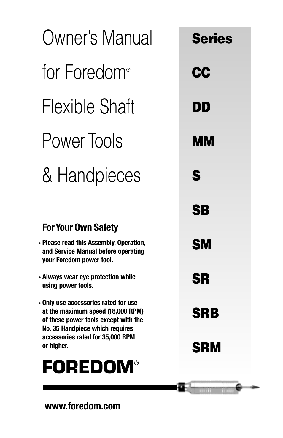 Foredom Series S User Manual | 16 pages