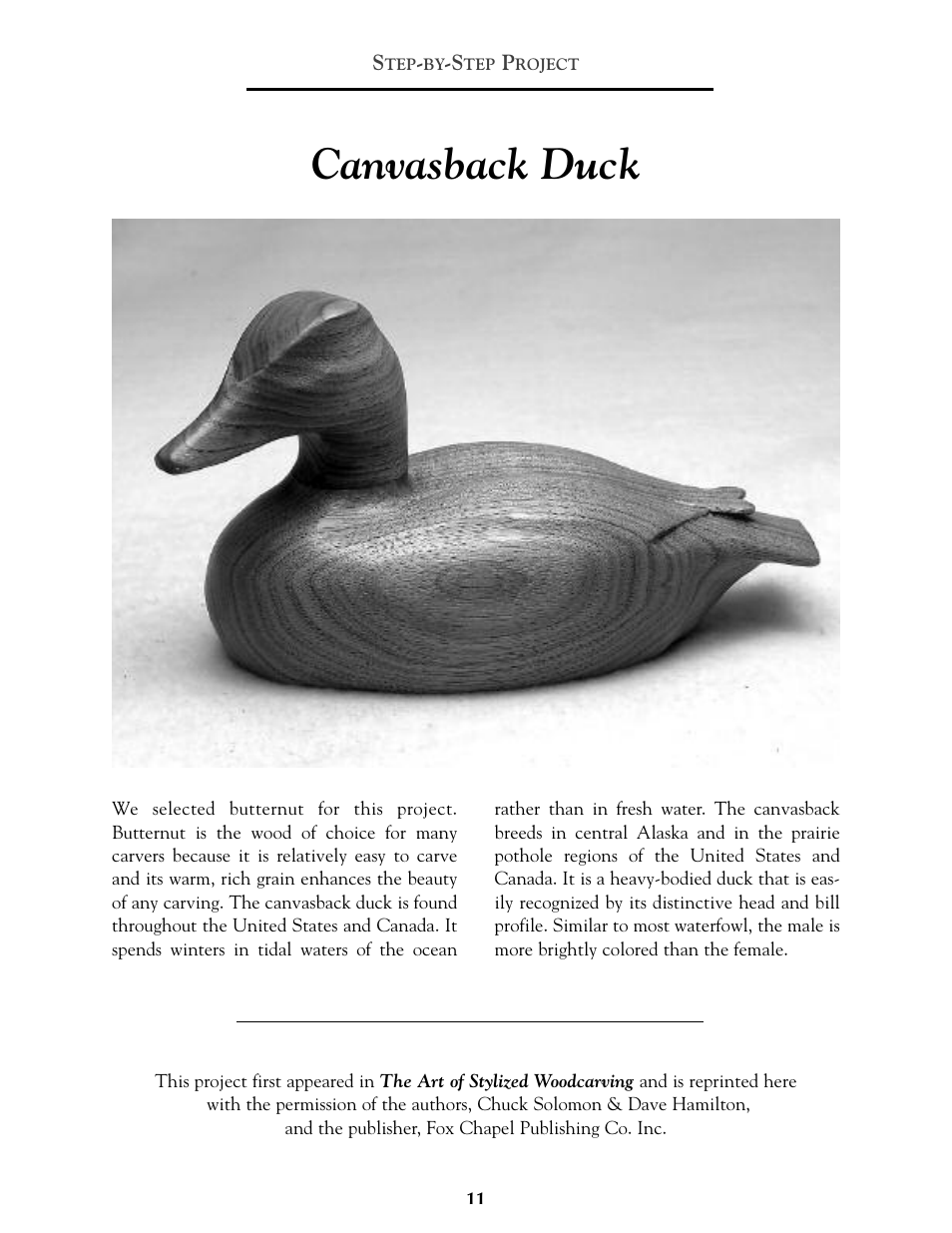 Canvasback duck | Foredom Series SR User Manual | Page 11 / 27