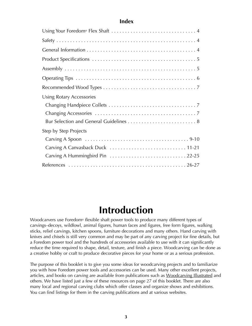 Introduction | Foredom Series SR User Manual | Page 3 / 27