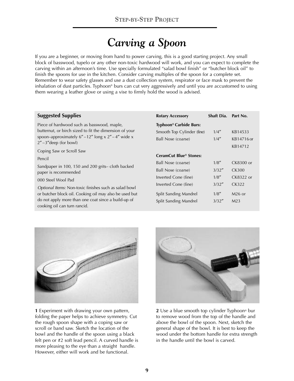 Carving a spoon | Foredom Series SR User Manual | Page 9 / 27