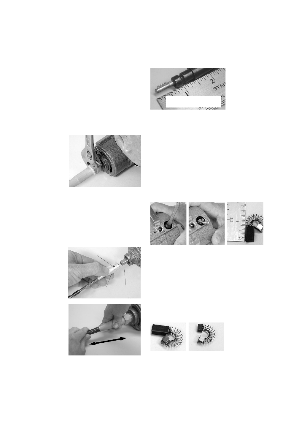 Important, Shaft and sheath adjustment, Replacement of motor brushes | Installation of new shaft, Visit | Foredom Series TX User Manual | Page 14 / 16