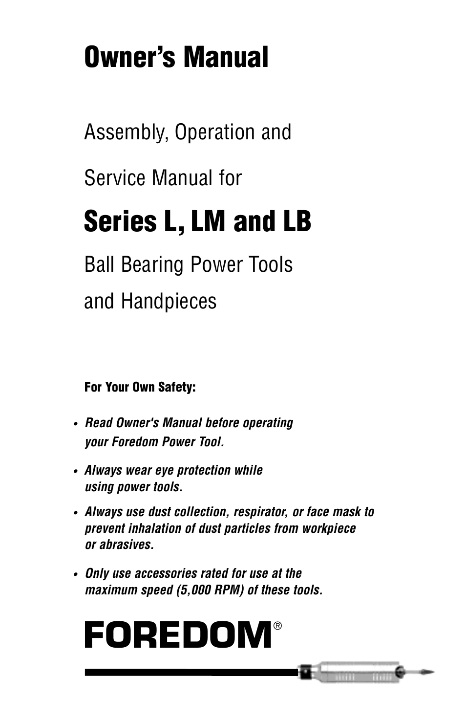Foredom Series L User Manual | 16 pages