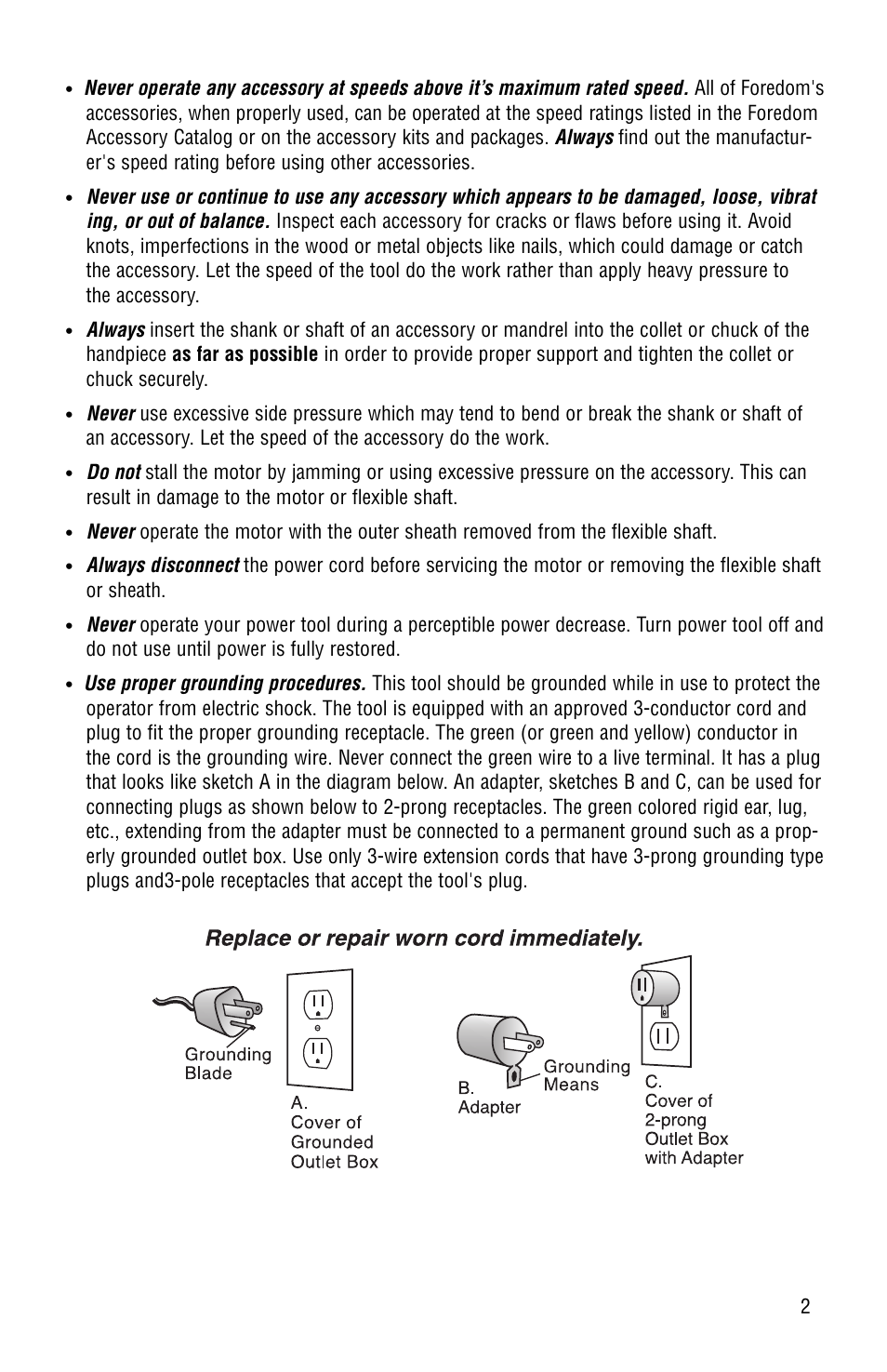 Foredom Series L User Manual | Page 3 / 16