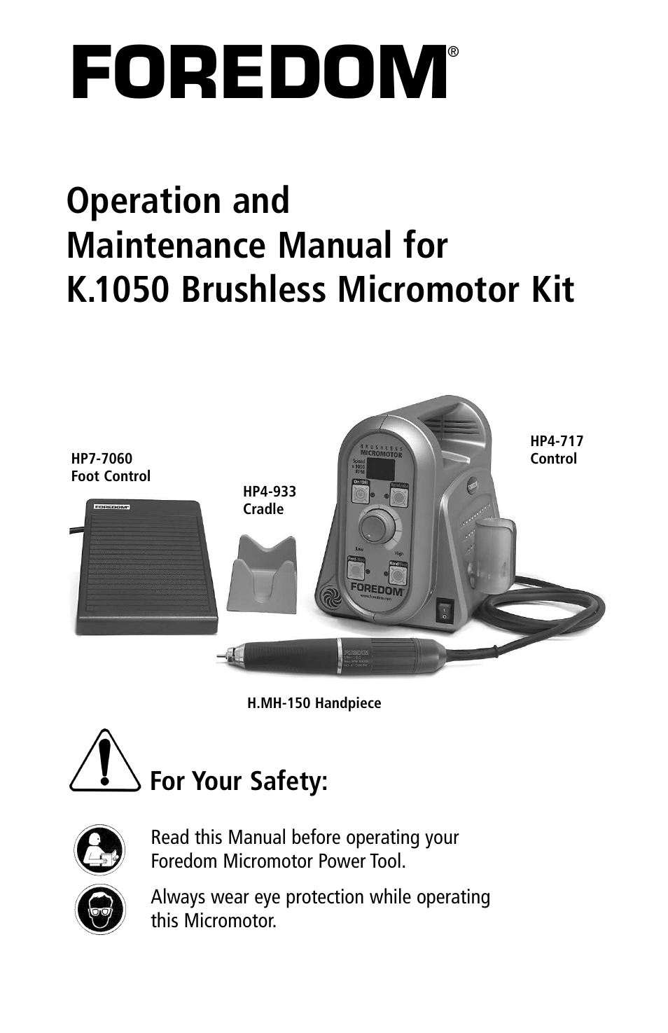 Foredom K.1050 User Manual | 12 pages