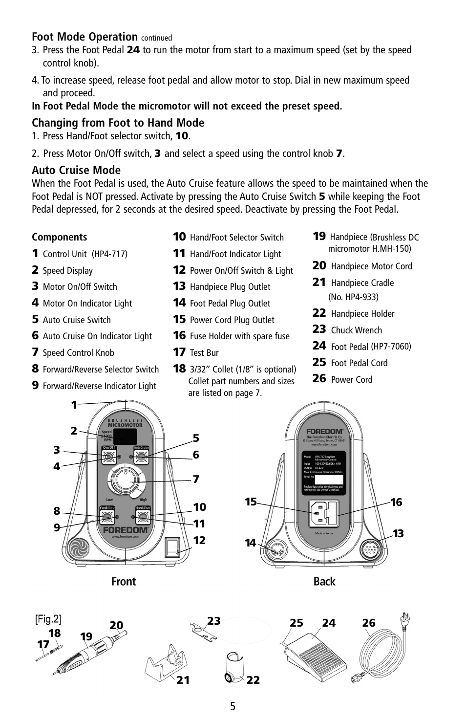 Foredom K.1050 User Manual | Page 6 / 12