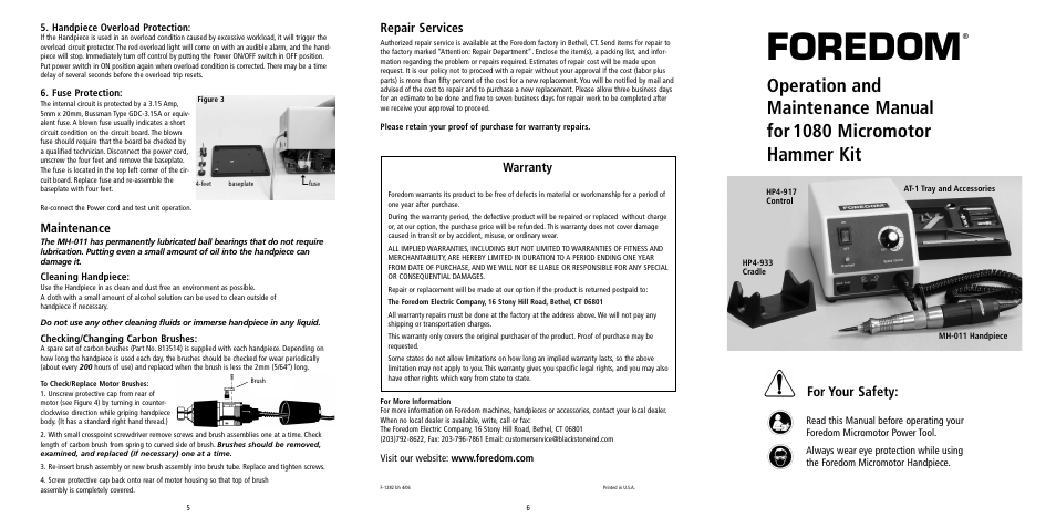Foredom K.1070 User Manual | 2 pages