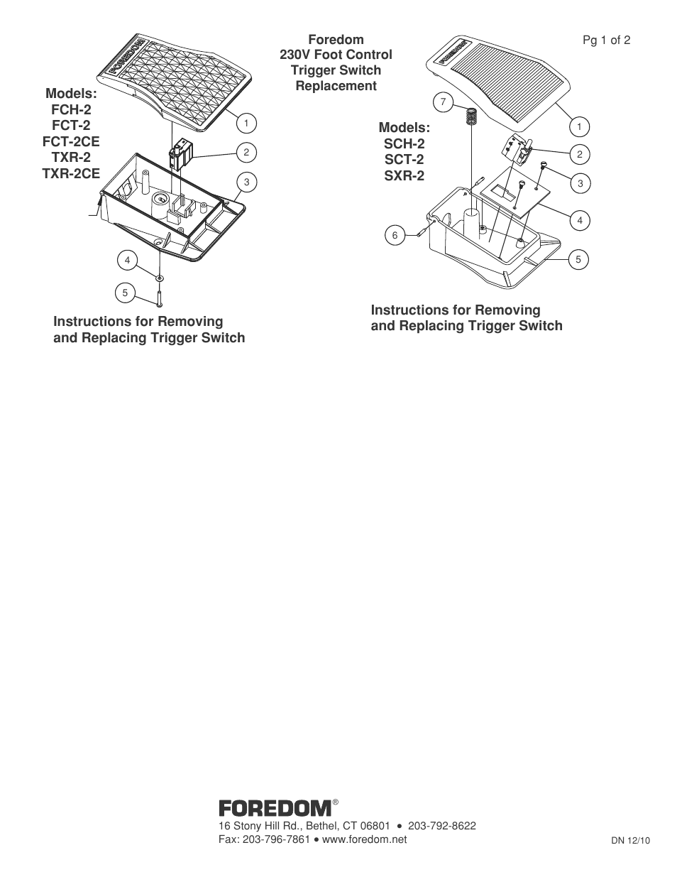 Foredom C.SXR-2 User Manual | 2 pages