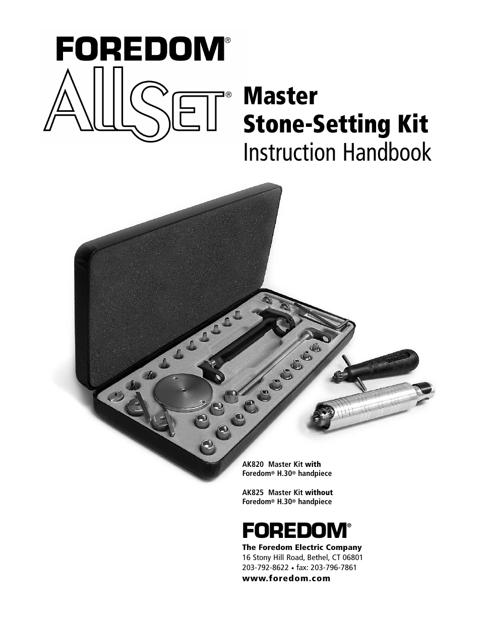 Foredom Master Stone-Setting Kit User Manual | 12 pages