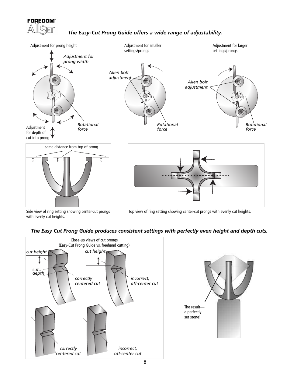 Foredom Master Stone-Setting Kit User Manual | Page 8 / 12