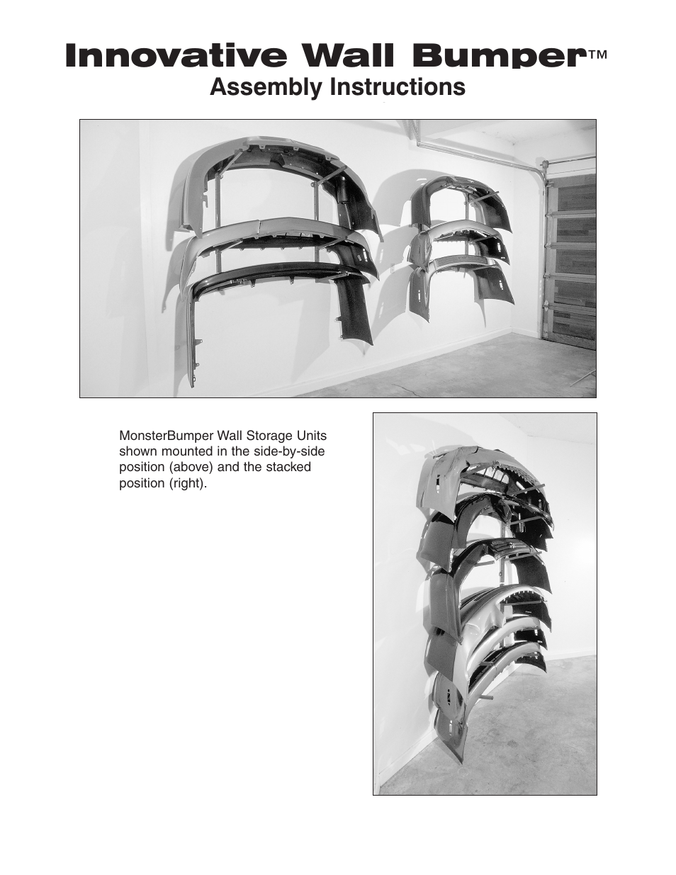 Innovative Tools & Technologies Innovative Wall Bumper™ Storage Rack User Manual | 2 pages