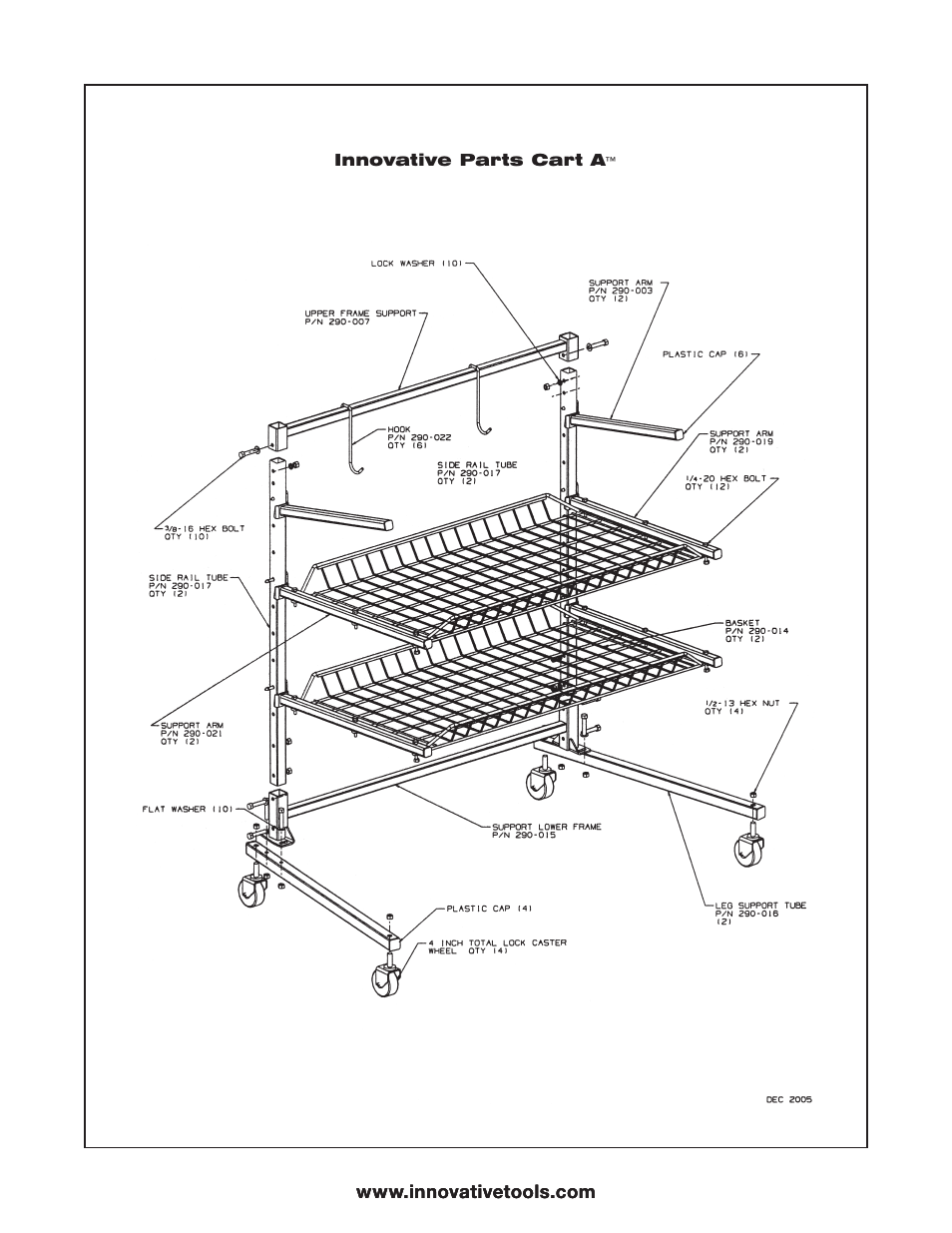 Innovative Tools & Technologies Innovative Parts Cart – A Series™ User Manual | Page 2 / 2