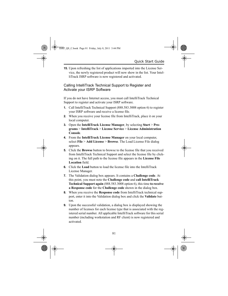 IntelliTrack Inventory Shipping Receiving Picking (ISRP) User Manual | Page 89 / 92