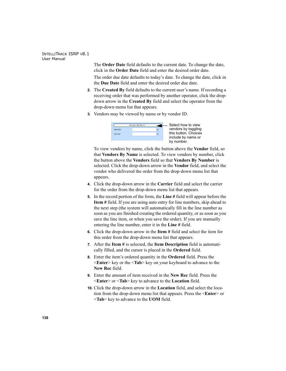 IntelliTrack Inventory Shipping Receiving Picking (ISRP) User Manual | Page 166 / 398