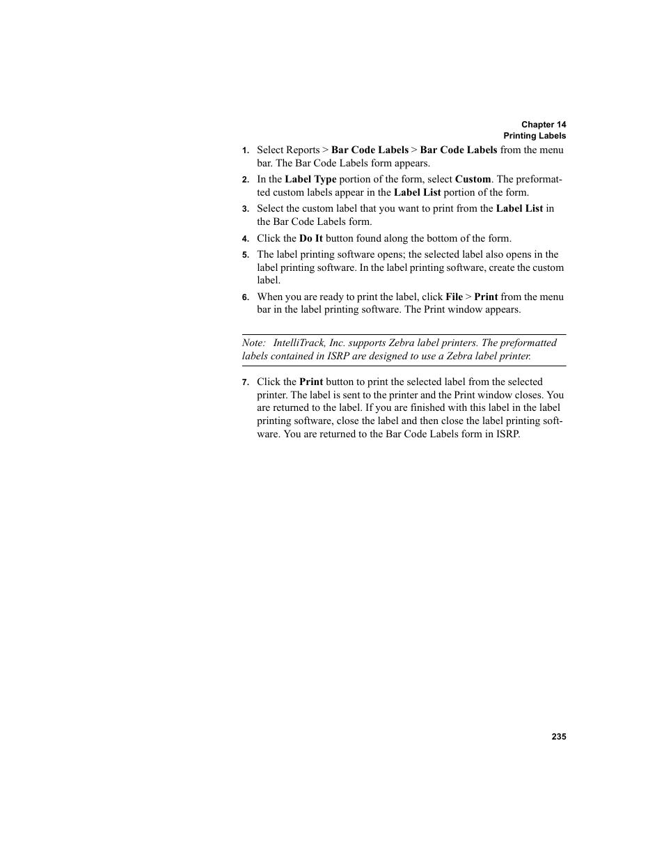 IntelliTrack Inventory Shipping Receiving Picking (ISRP) User Manual | Page 263 / 398