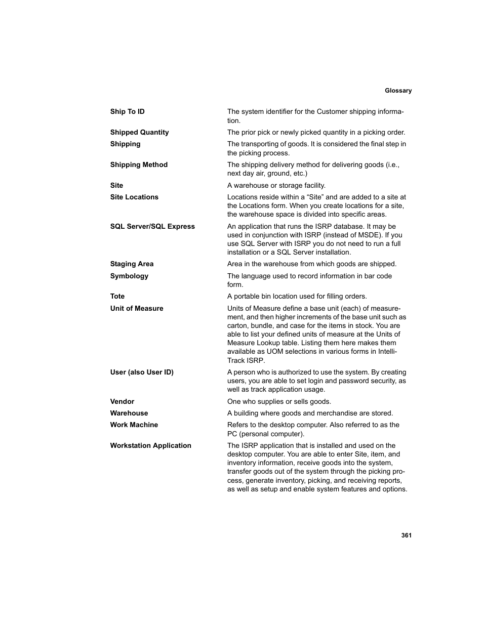 IntelliTrack Inventory Shipping Receiving Picking (ISRP) User Manual | Page 389 / 398