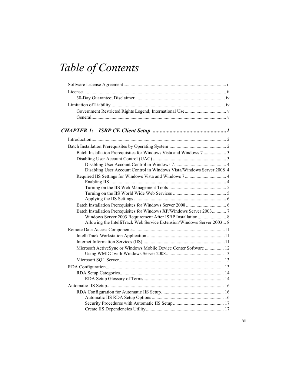 IntelliTrack Inventory Shipping Receiving Picking (ISRP) User Manual | Page 7 / 172
