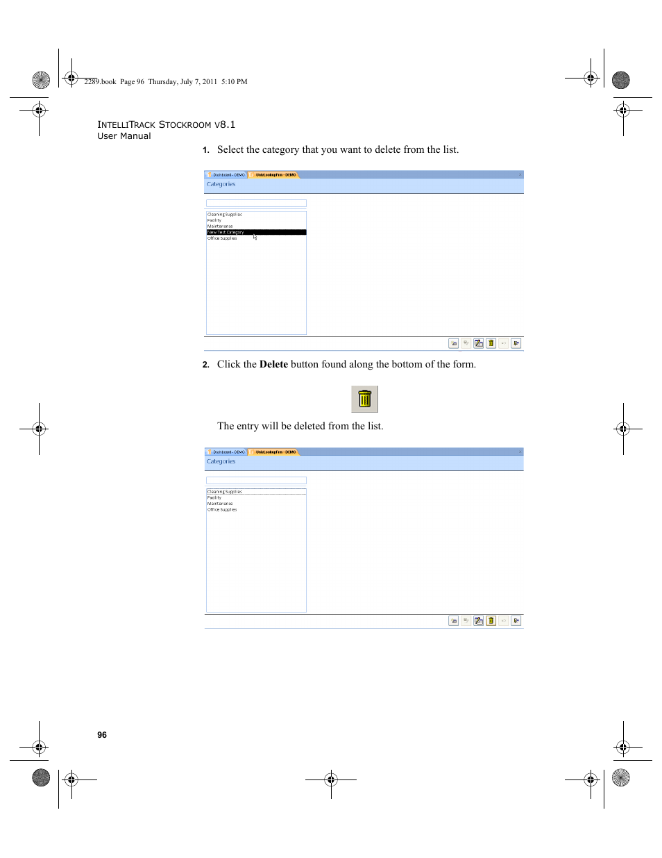 IntelliTrack Stockroom Inventory User Manual | Page 124 / 424