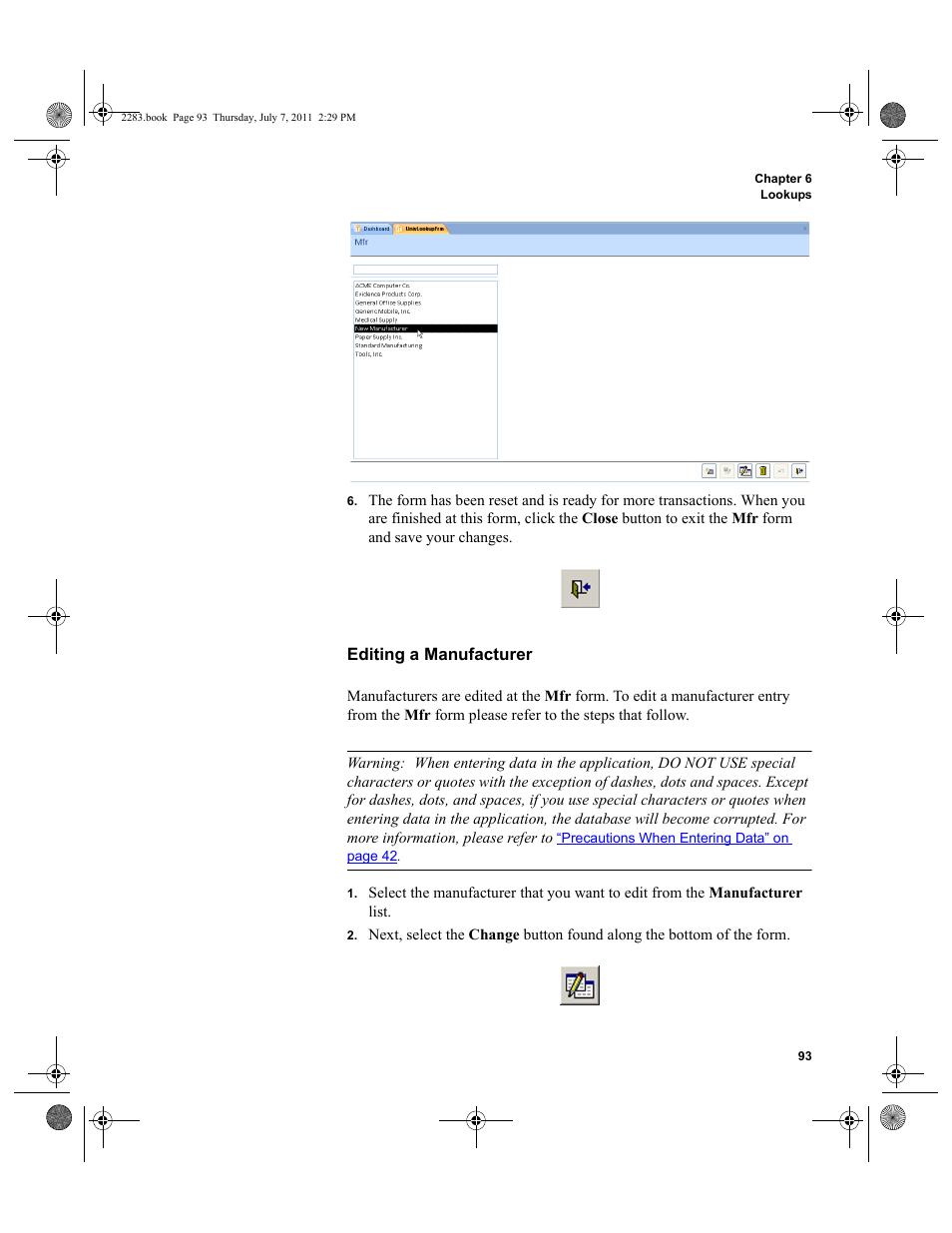 Editing a manufacturer | IntelliTrack Check In/Out User Manual | Page 123 / 564