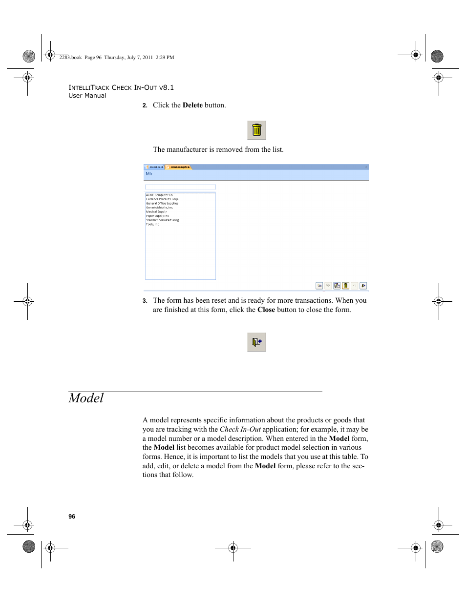 Model | IntelliTrack Check In/Out User Manual | Page 126 / 564