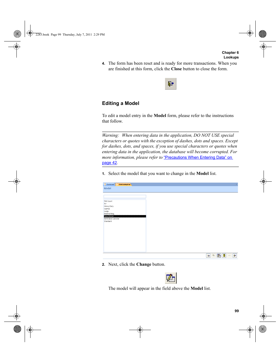 Editing a model | IntelliTrack Check In/Out User Manual | Page 129 / 564