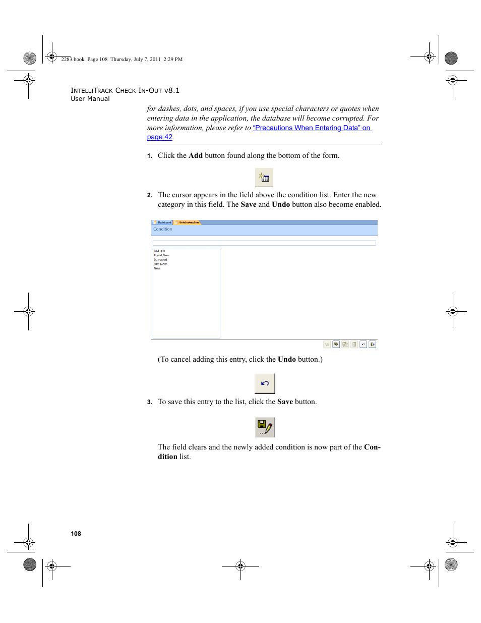 IntelliTrack Check In/Out User Manual | Page 138 / 564