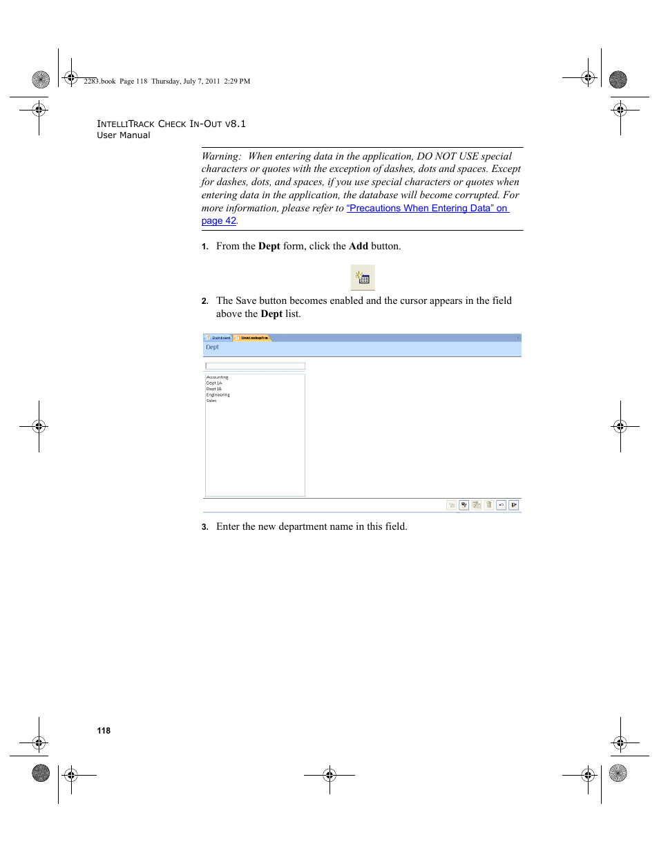 IntelliTrack Check In/Out User Manual | Page 148 / 564