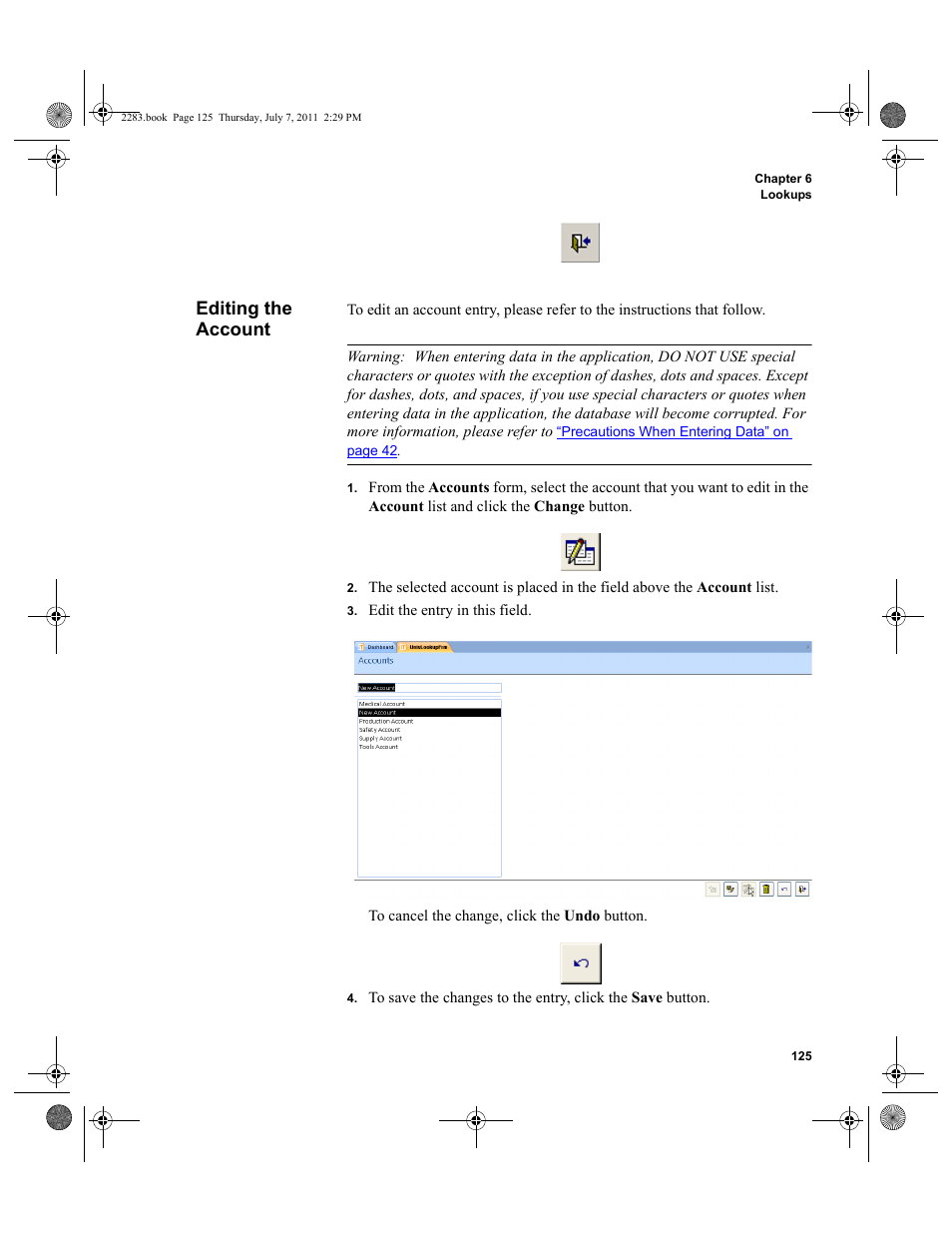 Editing the account | IntelliTrack Check In/Out User Manual | Page 155 / 564