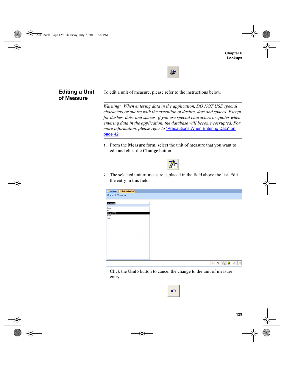 Editing a unit of measure | IntelliTrack Check In/Out User Manual | Page 159 / 564