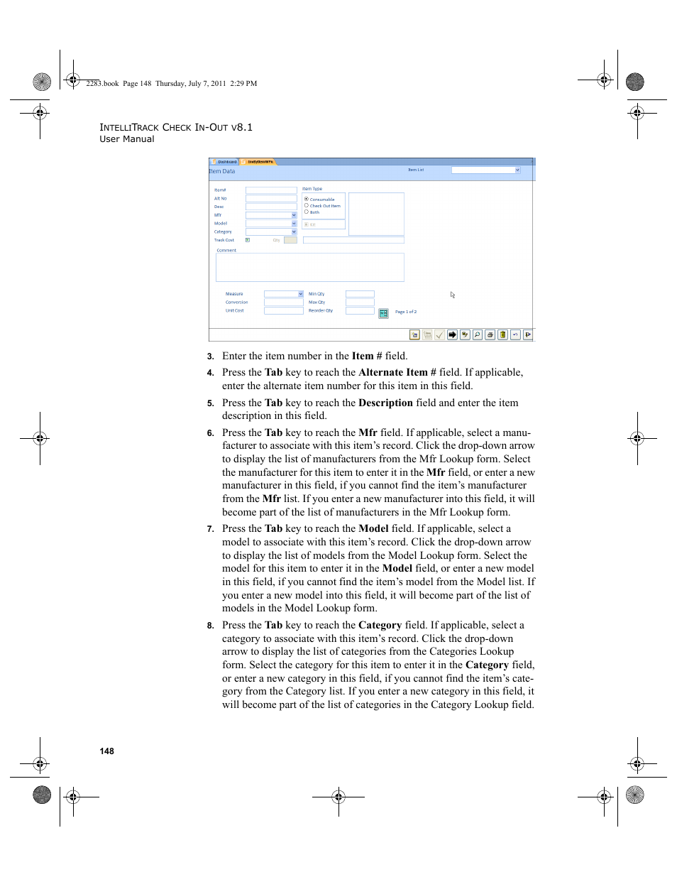 IntelliTrack Check In/Out User Manual | Page 178 / 564