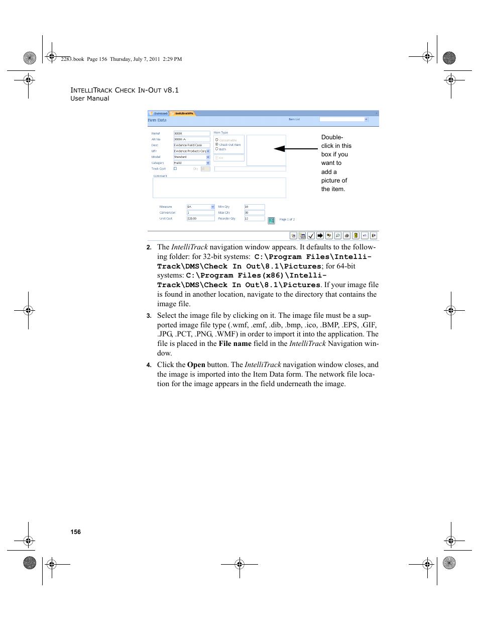 IntelliTrack Check In/Out User Manual | Page 186 / 564