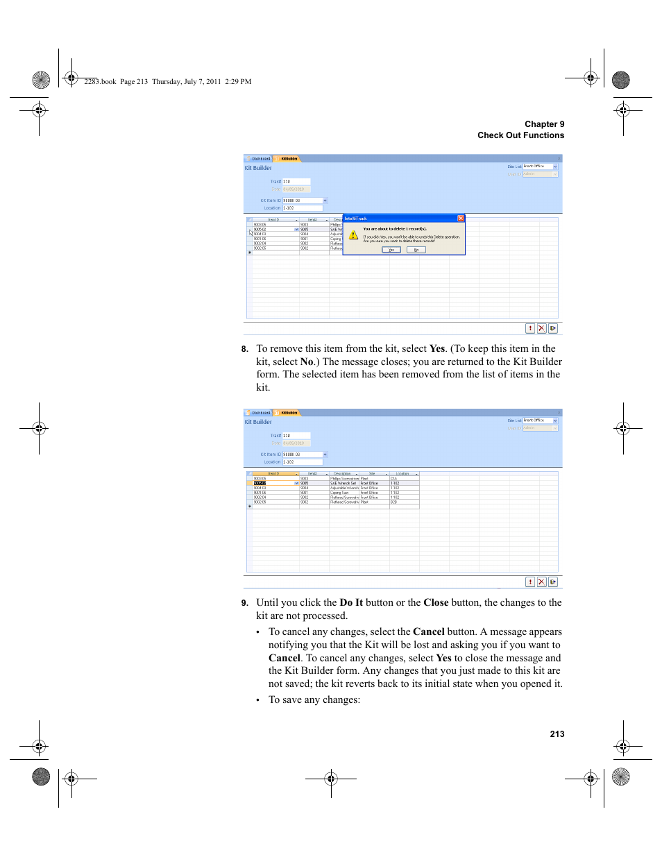 IntelliTrack Check In/Out User Manual | Page 243 / 564