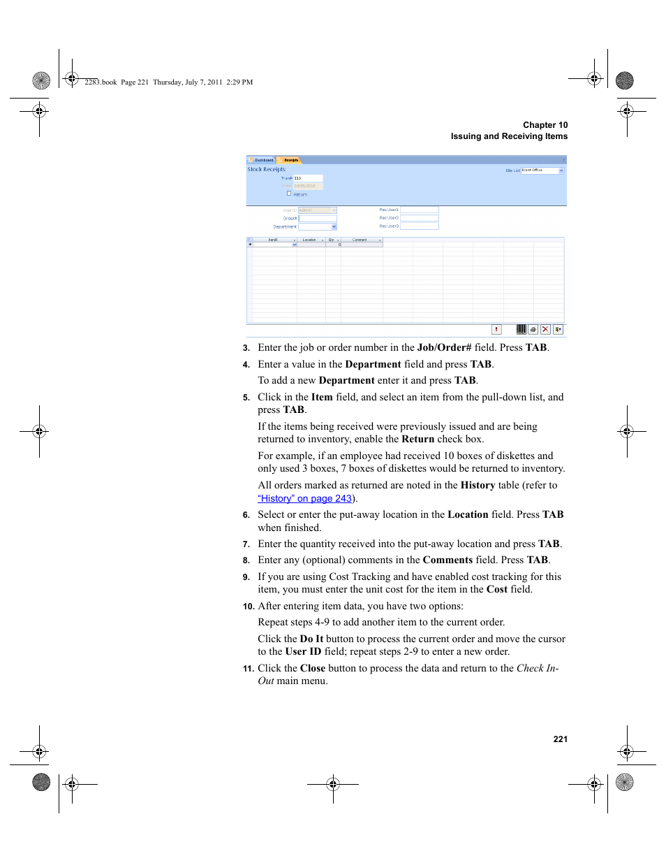 IntelliTrack Check In/Out User Manual | Page 251 / 564