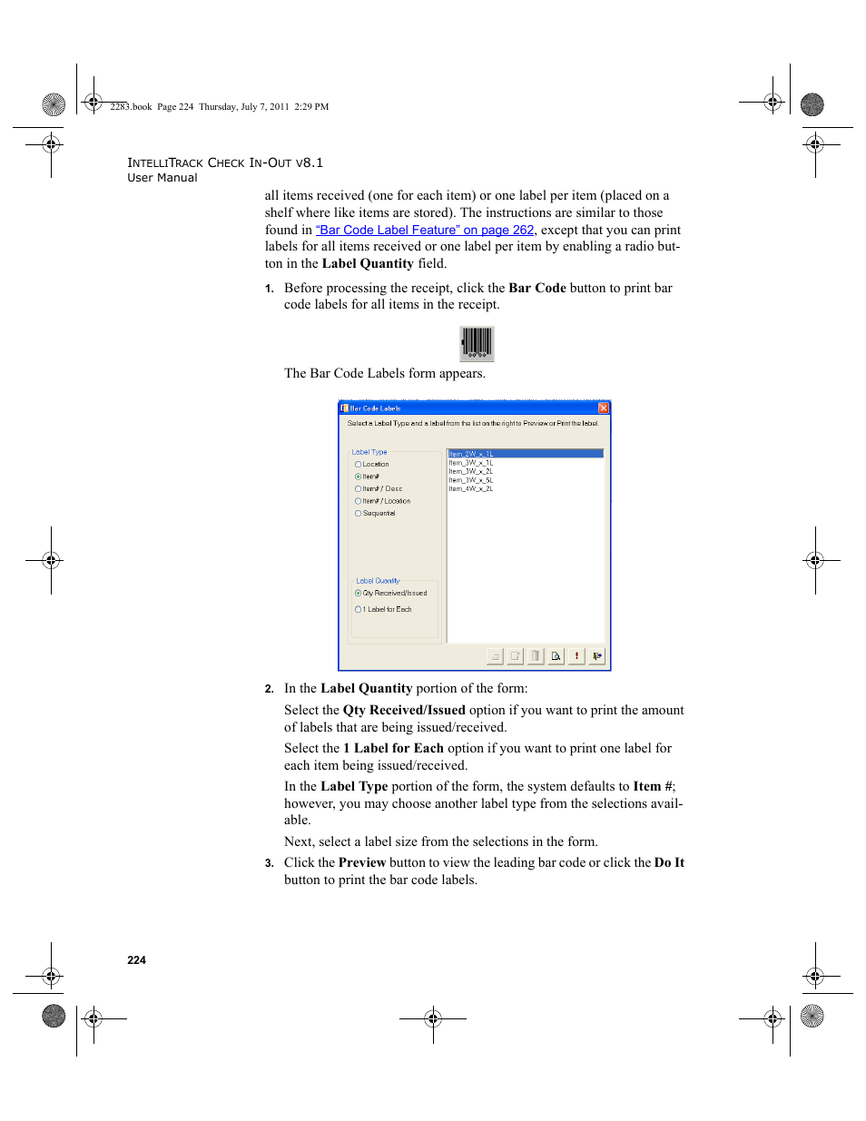 IntelliTrack Check In/Out User Manual | Page 254 / 564