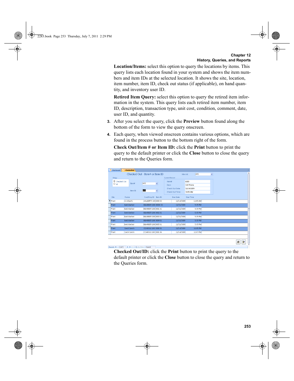 IntelliTrack Check In/Out User Manual | Page 283 / 564