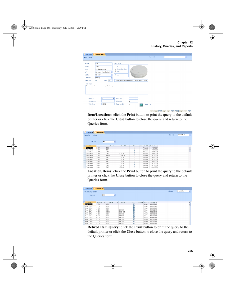 IntelliTrack Check In/Out User Manual | Page 285 / 564