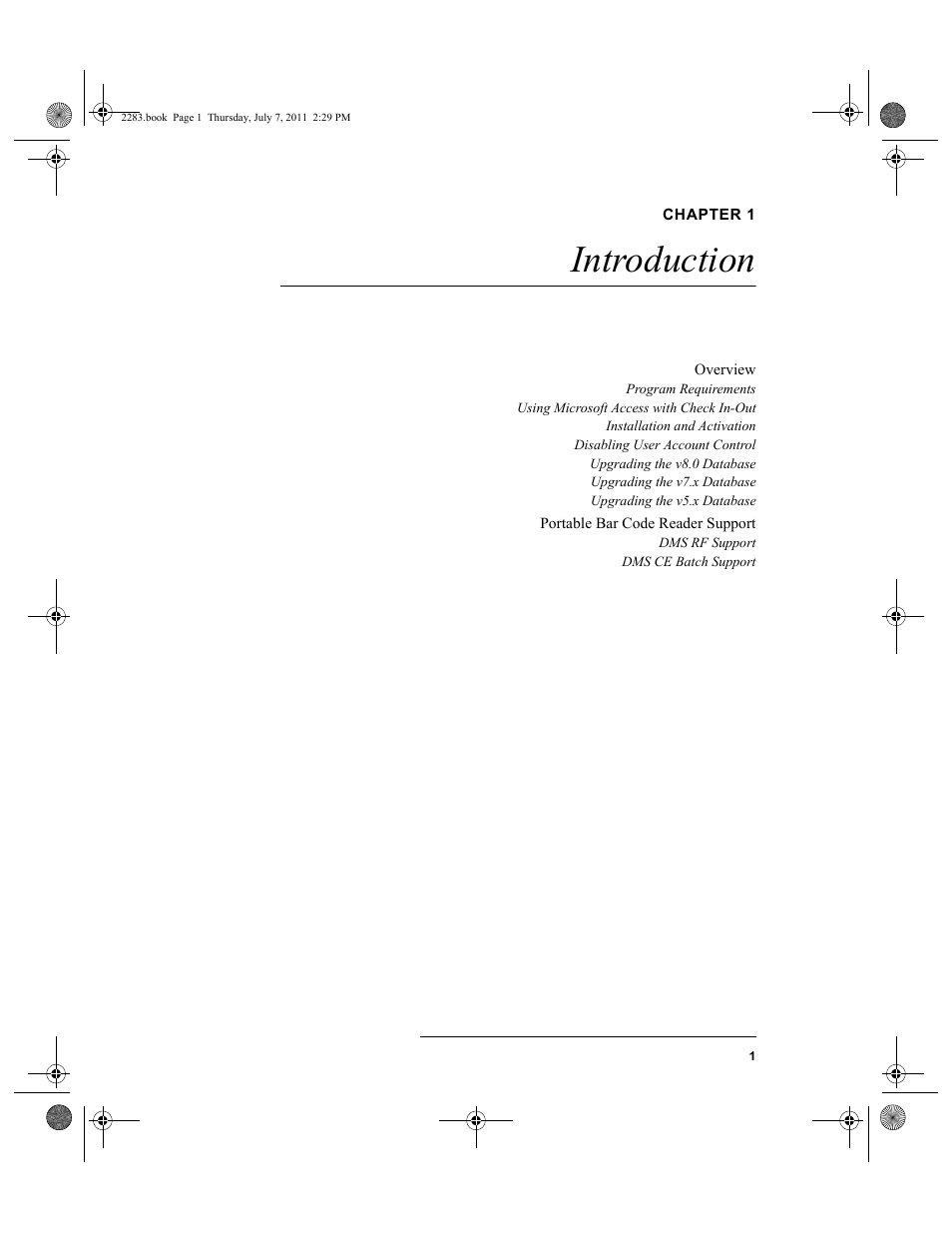 Chapter 1, Introduction, Chapter 1: introduction | IntelliTrack Check In/Out User Manual | Page 31 / 564