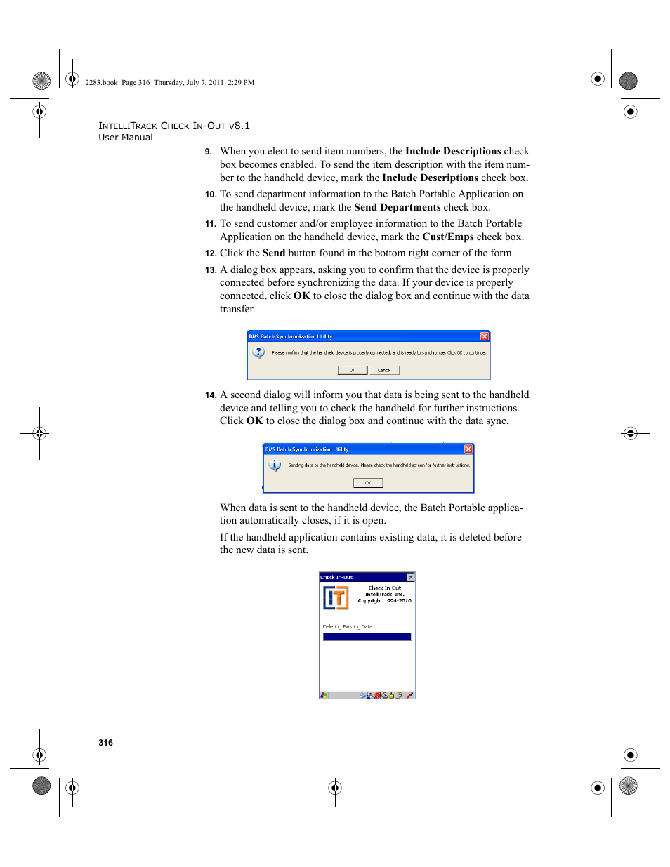 IntelliTrack Check In/Out User Manual | Page 346 / 564