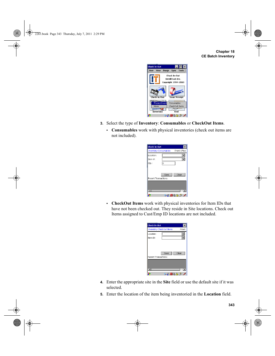 IntelliTrack Check In/Out User Manual | Page 373 / 564