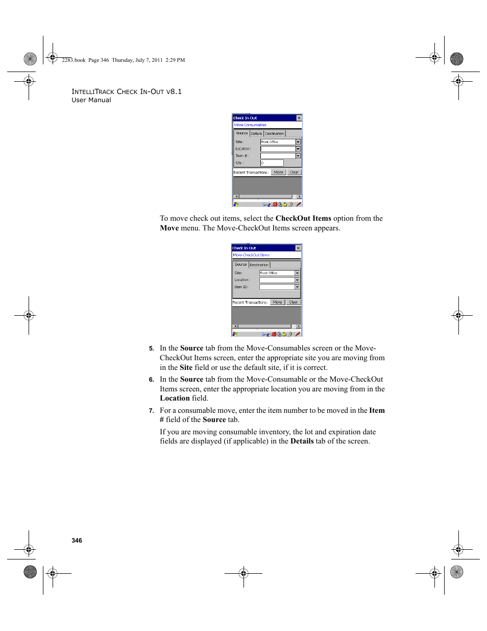 IntelliTrack Check In/Out User Manual | Page 376 / 564