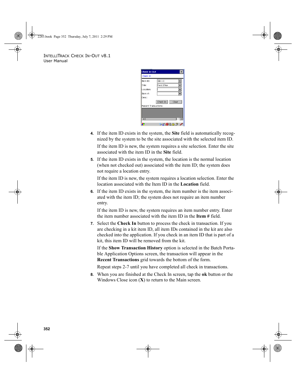 IntelliTrack Check In/Out User Manual | Page 382 / 564