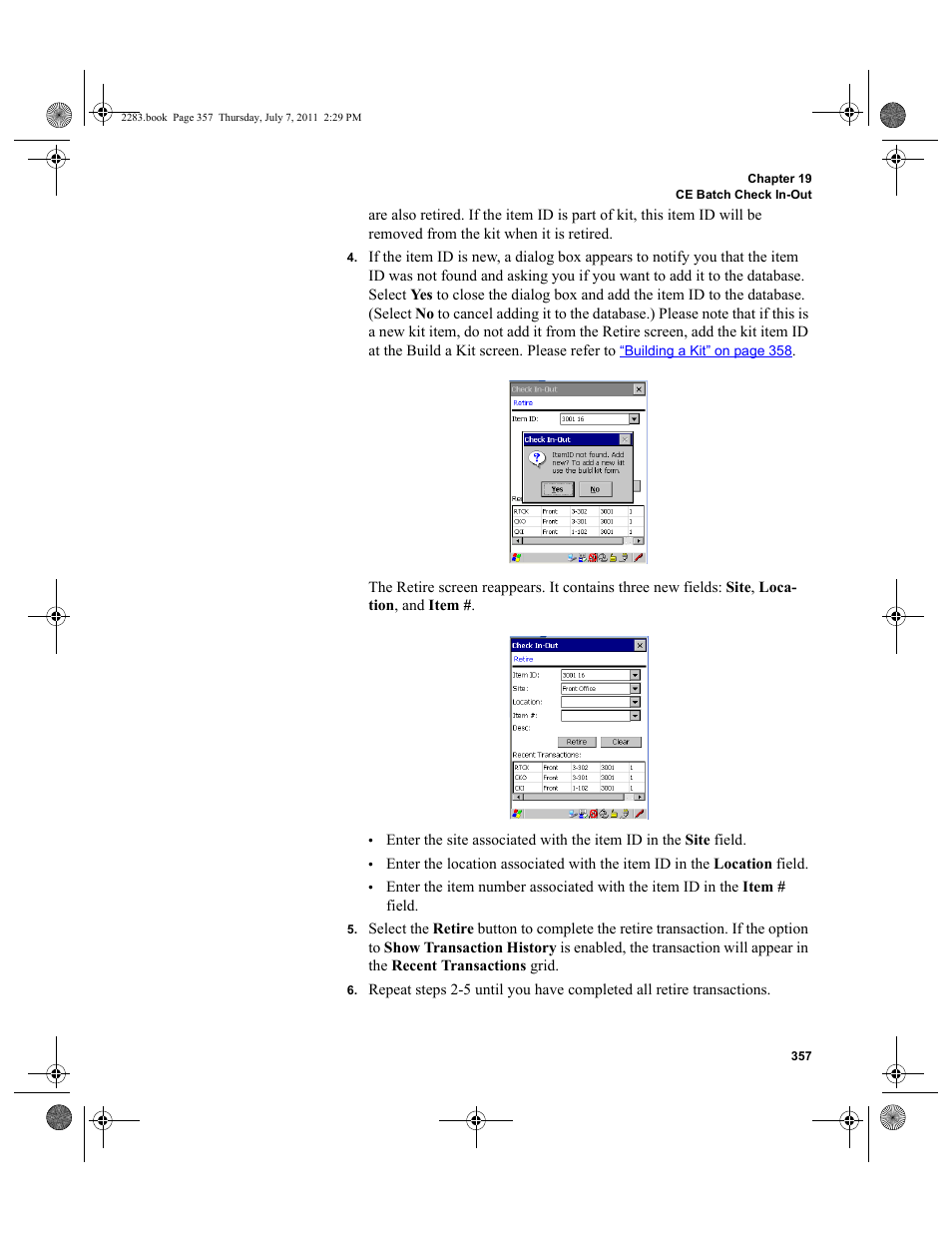 IntelliTrack Check In/Out User Manual | Page 387 / 564