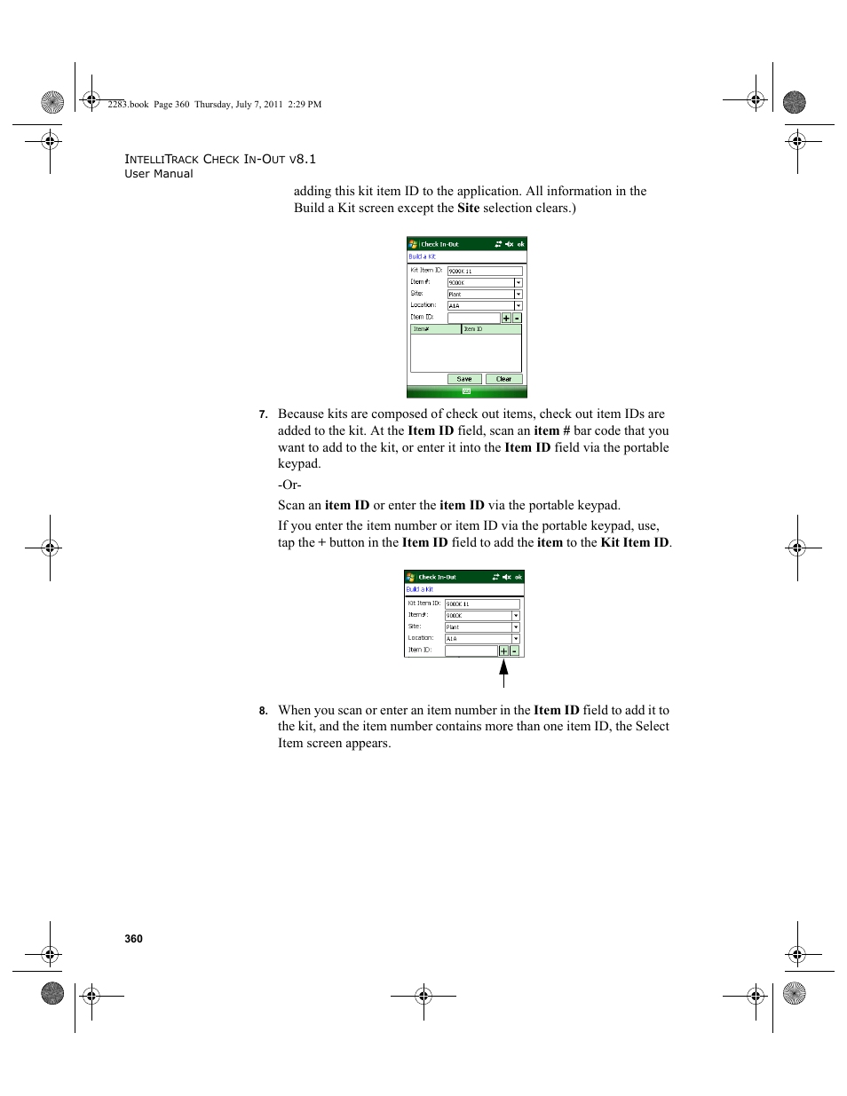 IntelliTrack Check In/Out User Manual | Page 390 / 564