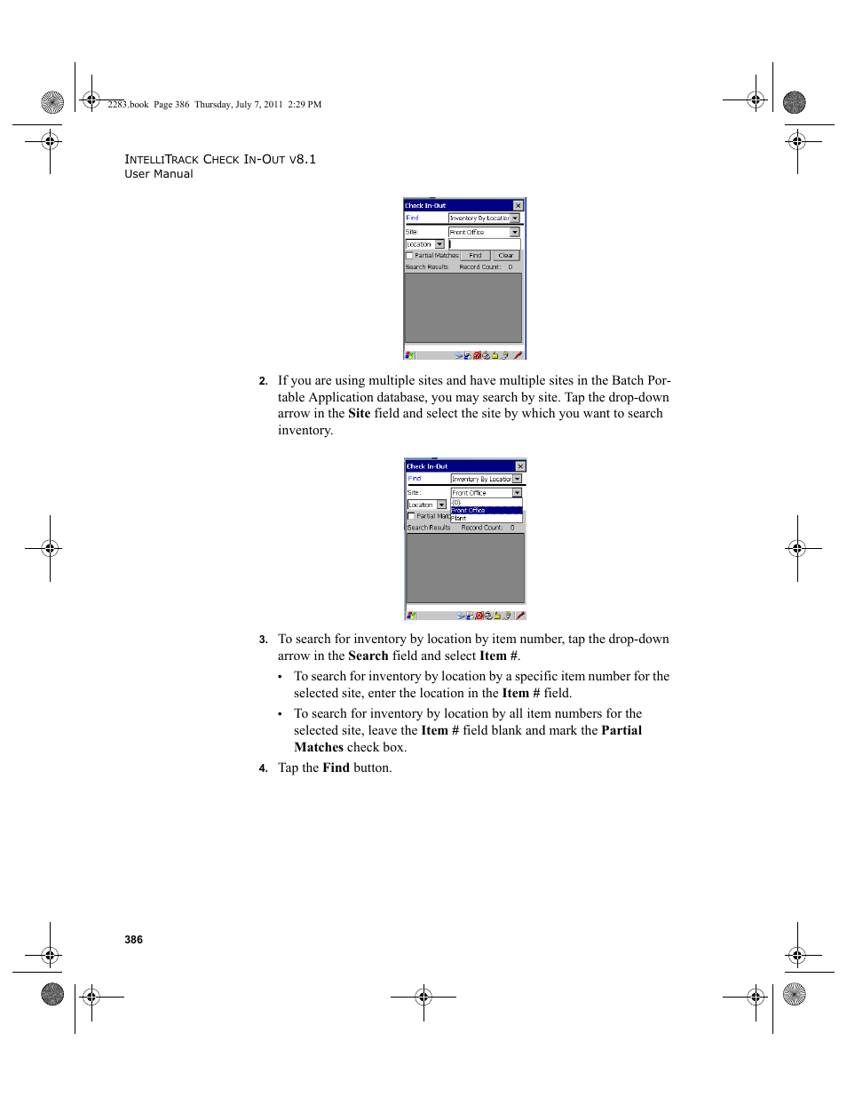 IntelliTrack Check In/Out User Manual | Page 416 / 564